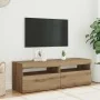 Muebles TV con luces LED 2 uds madera ingeniería roble artisan de , Muebles TV - Ref: Foro24-856312, Precio: 86,22 €, Descuen...
