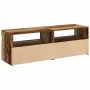 Muebles de TV con luces LED 2 uds madera ingeniería envejecida de , Muebles TV - Ref: Foro24-856310, Precio: 86,22 €, Descuen...