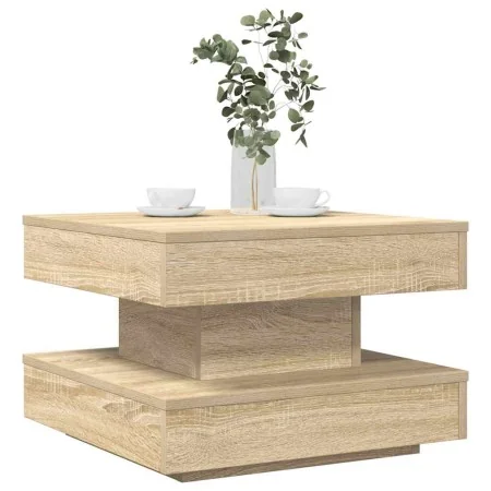 Mesa de centro giratoria 360 grados roble sonoma 50x50x34,5 cm by , Coffee table - Ref: Foro24-858472, Price: 57,11 €, Discou...