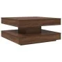 Mesa de centro giratoria 360 grados roble marrón 70x70x34,5 cm by , Coffee table - Ref: Foro24-858485, Price: 84,35 €, Discou...