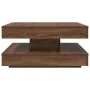 Mesa de centro giratoria 360 grados roble marrón 70x70x34,5 cm by , Coffee table - Ref: Foro24-858485, Price: 84,35 €, Discou...