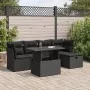 Set de sofás de jardín 6 piezas y cojines ratán sintético negro von , Gartensets - Ref: Foro24-3326136, Preis: 418,09 €, Raba...