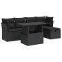 Set de sofás de jardín 6 piezas y cojines ratán sintético negro von , Gartensets - Ref: Foro24-3326136, Preis: 418,09 €, Raba...