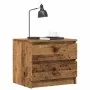Mesita de noche madera de ingeniería envejecida 50x40x43.5 cm by , Nightstands - Ref: Foro24-856518, Price: 52,88 €, Discount: %