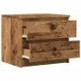 Mesita de noche madera de ingeniería envejecida 50x40x43.5 cm by , Nightstands - Ref: Foro24-856518, Price: 52,88 €, Discount: %