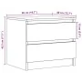 Mesita de noche madera de ingeniería envejecida 50x40x43.5 cm by , Nightstands - Ref: Foro24-856518, Price: 52,88 €, Discount: %