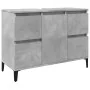 Set muebles de baño 2 piezas madera contrachapada gris hormigón de , Muebles de baño - Ref: Foro24-3324950, Precio: 204,08 €,...