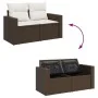 Set de sofás de jardín 10 pzas y cojines ratán sintético marrón by , Garden sets - Ref: Foro24-3326067, Price: 578,28 €, Disc...