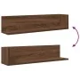 Estantes de pared 2 uds madera roble marrón 75x16,5x16,5 cm by , Shelves and shelves - Ref: Foro24-860037, Price: 36,99 €, Di...