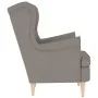 Sillón de tela gris taupe 74x84x100 cm by , Armchairs - Ref: Foro24-4016901, Price: 259,53 €, Discount: %