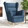 Sillón de tela azul 74x84x100 cm de , Sillones - Ref: Foro24-4016903, Precio: 236,22 €, Descuento: %