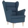 Sillón de tela azul 74x84x100 cm de , Sillones - Ref: Foro24-4016903, Precio: 236,22 €, Descuento: %
