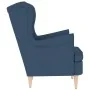 Sillón de tela azul 74x84x100 cm de , Sillones - Ref: Foro24-4016903, Precio: 236,22 €, Descuento: %