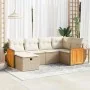 Juego de sofás jardín con cojines 6 pzas ratán sintético beige by , Garden sets - Ref: Foro24-3326027, Price: 460,47 €, Disco...