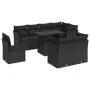 Set de sofás de jardín con cojines 9 pzas ratán sintético negro by , Garden sets - Ref: Foro24-3326176, Price: 637,73 €, Disc...