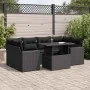 Set de sofás de jardín 7 pzas con cojines ratán sintético negro by , Garden sets - Ref: Foro24-3326266, Price: 545,90 €, Disc...