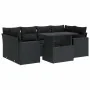 Set de sofás de jardín 7 pzas con cojines ratán sintético negro by , Garden sets - Ref: Foro24-3326266, Price: 545,90 €, Disc...