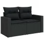 Set de sofás de jardín 7 pzas con cojines ratán sintético negro by , Garden sets - Ref: Foro24-3326266, Price: 545,90 €, Disc...