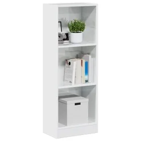 Estantería madera de ingeniería blanco brillo 40x24x109 cm by , Bookcases and shelves - Ref: Foro24-858303, Price: 58,70 €, D...