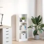 Estantería madera de ingeniería blanco brillo 40x24x109 cm by , Bookcases and shelves - Ref: Foro24-858303, Price: 59,54 €, D...