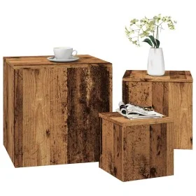 Mesas auxiliares 3 uds madera de ingeniería madera envejecida by , Side tables - Ref: Foro24-856676, Price: 77,79 €, Discount: %
