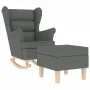 Sillón mecedora con taburete tela gris oscuro von , Sessel - Ref: Foro24-3307998, Preis: 259,59 €, Rabatt: %