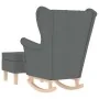 Sillón mecedora con taburete tela gris oscuro von , Sessel - Ref: Foro24-3307998, Preis: 259,59 €, Rabatt: %
