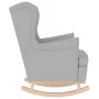 Silla mecedora de tela gris nube 74x90x102 cm de , Sillones - Ref: Foro24-4016929, Precio: 218,94 €, Descuento: %