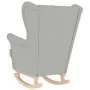 Silla mecedora de tela gris nube 74x90x102 cm de , Sillones - Ref: Foro24-4016929, Precio: 218,94 €, Descuento: %