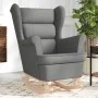 Silla mecedora de tela gris oscuro 74x90x102 cm de , Sillones - Ref: Foro24-4016920, Precio: 192,56 €, Descuento: %