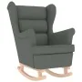 Silla mecedora de tela gris oscuro 74x90x102 cm de , Sillones - Ref: Foro24-4016920, Precio: 192,56 €, Descuento: %