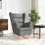 Silla mecedora de tela gris oscuro 74x90x102 cm de , Sillones - Ref: Foro24-4016920, Precio: 192,56 €, Descuento: %