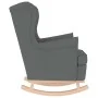 Silla mecedora de tela gris oscuro 74x90x102 cm de , Sillones - Ref: Foro24-4016920, Precio: 192,56 €, Descuento: %
