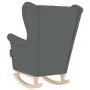 Silla mecedora de tela gris oscuro 74x90x102 cm de , Sillones - Ref: Foro24-4016920, Precio: 192,56 €, Descuento: %