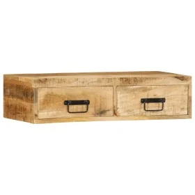 Mueble de TV de pared madera maciza de mango rugosa 80x30x19 cm by , CD and DVD storage - Ref: Foro24-4017461, Price: 105,48 ...