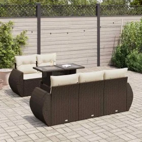 Set sofás de jardín 6 piezas y cojines ratán sintético marrón von , Gartensets - Ref: Foro24-3326574, Preis: 515,86 €, Rabatt: %