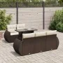 Set sofás de jardín 6 piezas y cojines ratán sintético marrón by , Garden sets - Ref: Foro24-3326574, Price: 515,87 €, Discou...