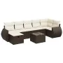 Set sofás de jardín 8 piezas y cojines ratán sintético marrón de , Conjuntos de jardín - Ref: Foro24-3325619, Precio: 510,56 ...