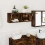 Mueble de pared baño madera ingeniería roble ahumado 80x25x30cm de , Tocadores de baño - Ref: Foro24-860080, Precio: 57,32 €,...