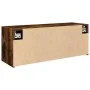 Mueble de pared baño madera ingeniería roble ahumado 80x25x30cm de , Tocadores de baño - Ref: Foro24-860080, Precio: 57,32 €,...
