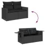 Set de sofás de jardín 6 piezas y cojines ratán sintético negro by , Garden sets - Ref: Foro24-3326406, Price: 552,98 €, Disc...