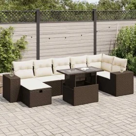Set comedor de jardín 5 piezas y cojines ratán sintético marrón by , Garden sets - Ref: Foro24-3327953, Price: 563,96 €, Disc...