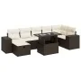 Set comedor de jardín 5 piezas y cojines ratán sintético marrón von , Gartensets - Ref: Foro24-3327953, Preis: 563,96 €, Raba...