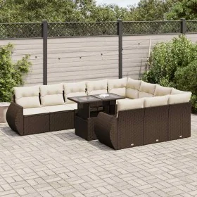 Set de sofás de jardín 11 pzas cojines ratán sintético marrón von , Gartensets - Ref: Foro24-3326714, Preis: 788,81 €, Rabatt: %
