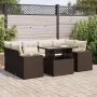 Juego de sofás de jardín 7 piezas con cojines ratán PE marrón by , Garden sets - Ref: Foro24-3326754, Price: 549,45 €, Discou...
