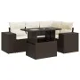 Set comedor de jardín 5 piezas y cojines ratán sintético marrón von , Gartensets - Ref: Foro24-3326794, Preis: 425,17 €, Raba...