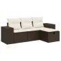 Set de sofás de jardín 4 pzas y cojines ratán sintético marrón von , Gartensets - Ref: Foro24-3325659, Preis: 284,06 €, Rabat...