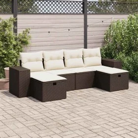 Set sofás de jardín 6 piezas y cojines ratán sintético marrón von , Gartensets - Ref: Foro24-3325729, Preis: 383,76 €, Rabatt: %