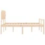 Bed for seniors with solid wood headboard 140x200cm by vidaXL, Beds and slatted bases - Ref: Foro24-3195546, Price: 147,18 €,...
