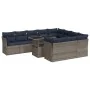 Set sofás jardín y cojines 11 pzas ratán sintético acacia gris by , Garden sets - Ref: Foro24-3326232, Price: 829,38 €, Disco...